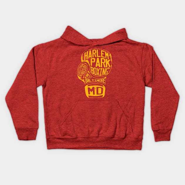 HARLEM PARK BOXING Kids Hoodie by LILNAYSHUNZ